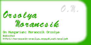 orsolya morancsik business card